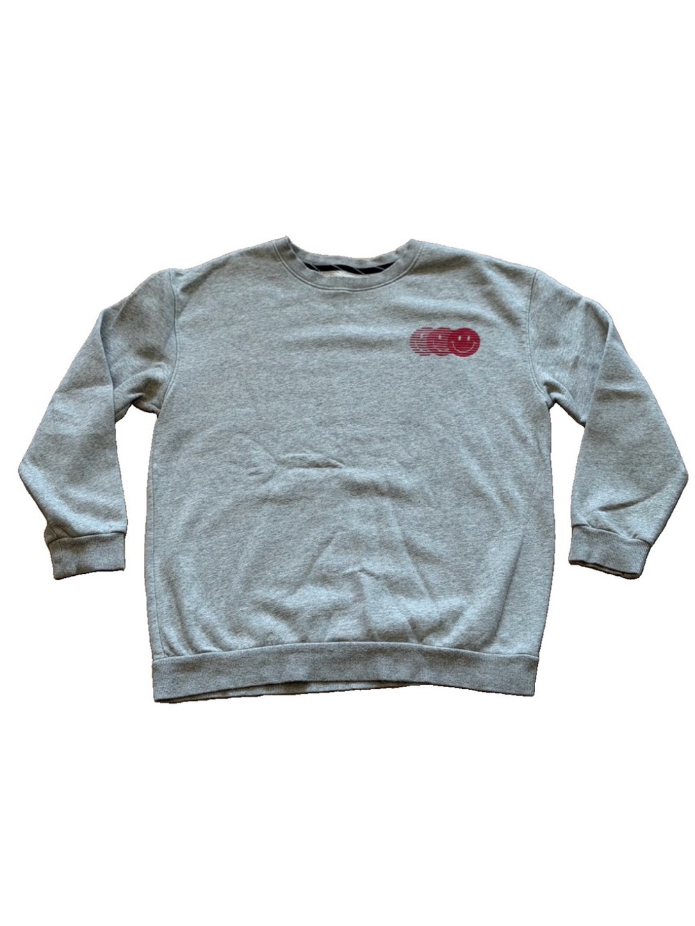 art class Gray Crewneck Sweatshirt with Red Chest Graphic